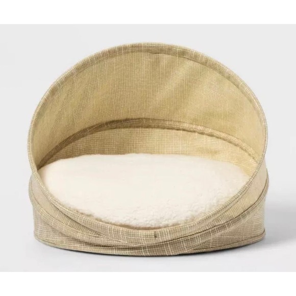 NEW Collapsible PET CAVE Covered Dog / Cat Pet Bed + Pillow 16” Boots & Barkley - Picture 7 of 7